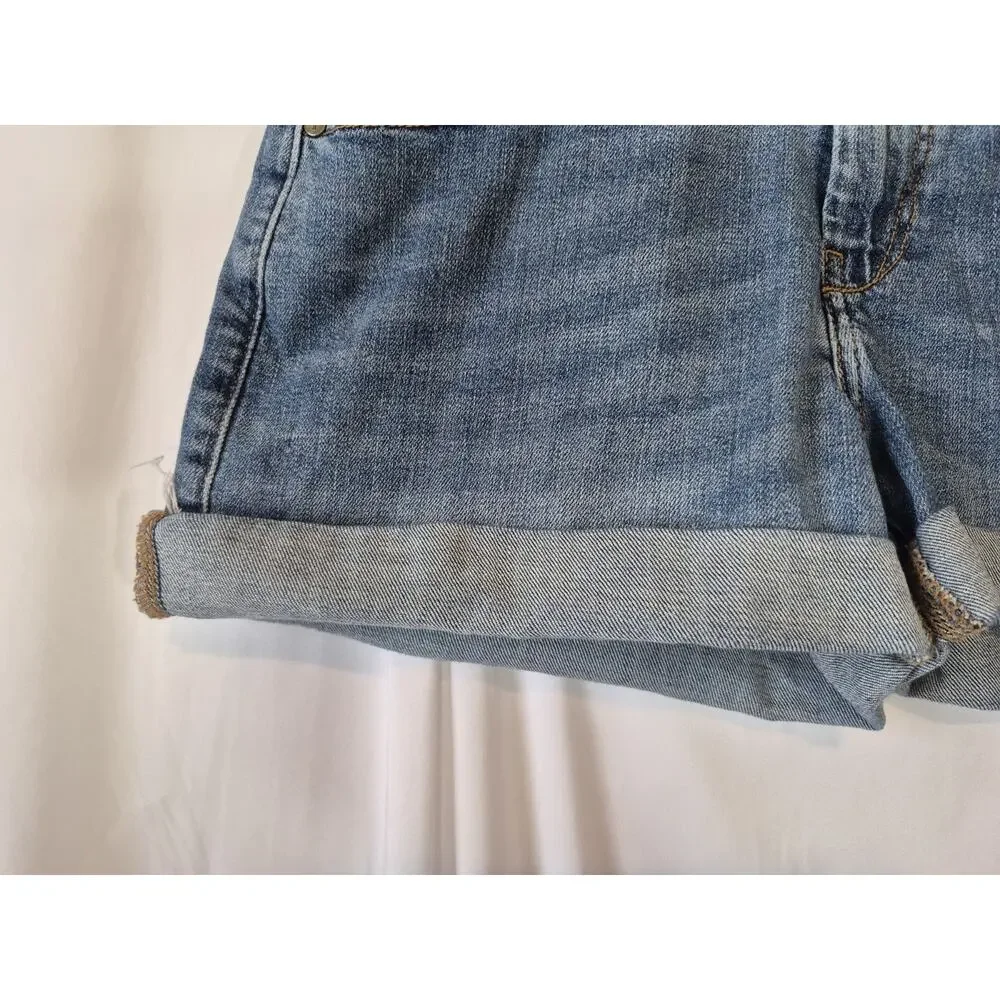 Anthropologie Pilcro Rolled Single Back Welt Pocket Cotton Denim Shorts 25 - Picture 4 of 11